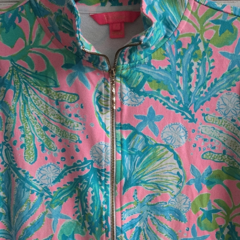 Lilly Pulitzer Pink and Blue Tropical Jacket - Picture 2 of 5